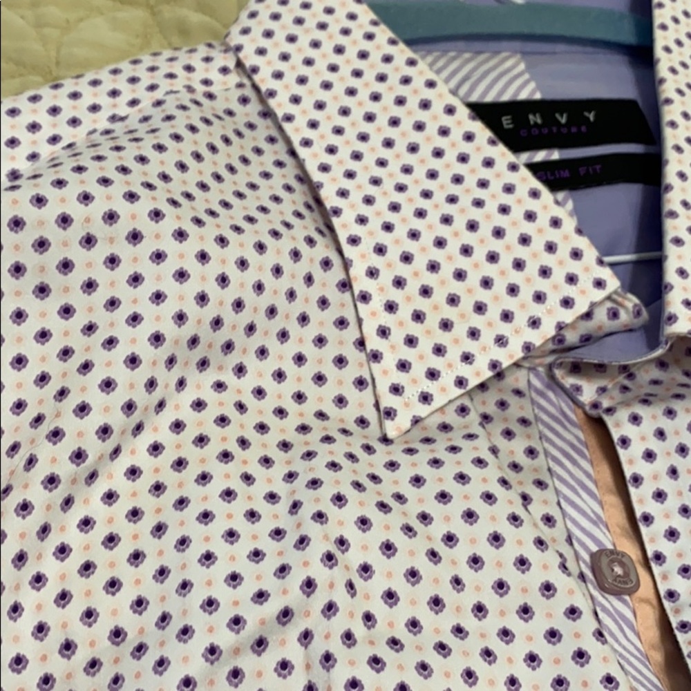 Men’s XXL pink and purple button down
